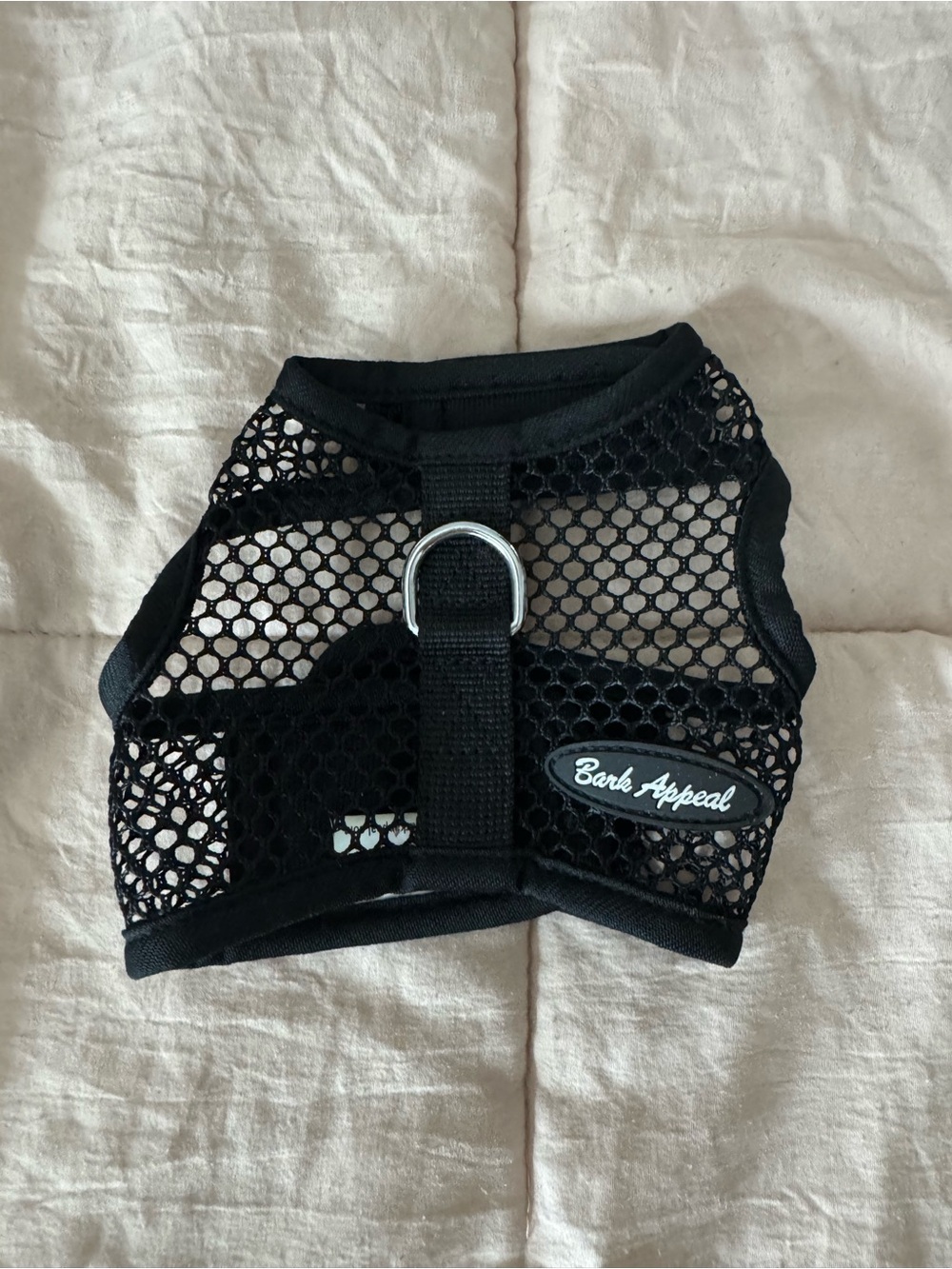 Black Mesh Dog Harness - Breathable Lightweight Design